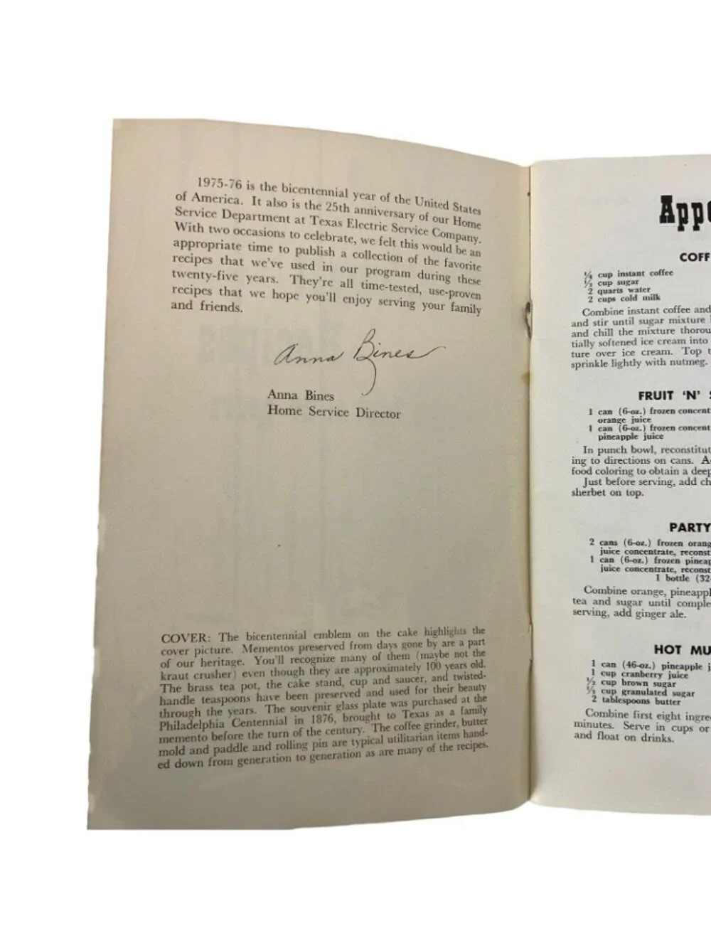 Southwest Recipes Cookbook 1977 Texas Electric Service Co 25 Year Anniversary